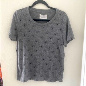 Gray Eye Pattern Women's Top